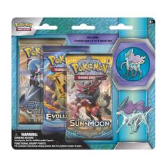Pokemon Legendary Beasts 3-Booster Blister Pack - Suicune Pin